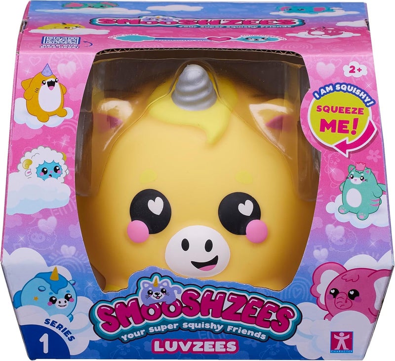 Smooshzees Luvzees, Funder, Yellow Unicorn, Collectable Characters, Supersoft, Cuddly and Squishy! - Image 1